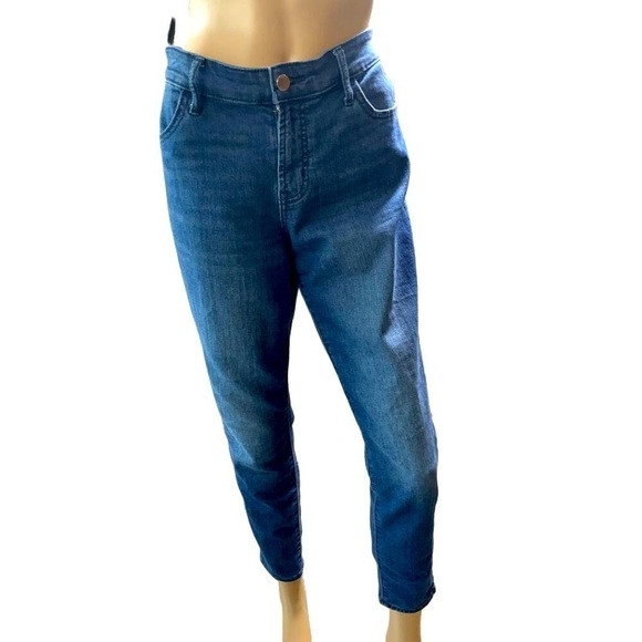 Old Navy Blue High-Waisted Super Skinny Button Closure Slim Fit Jeans Size 10 - Picture 1 of 12